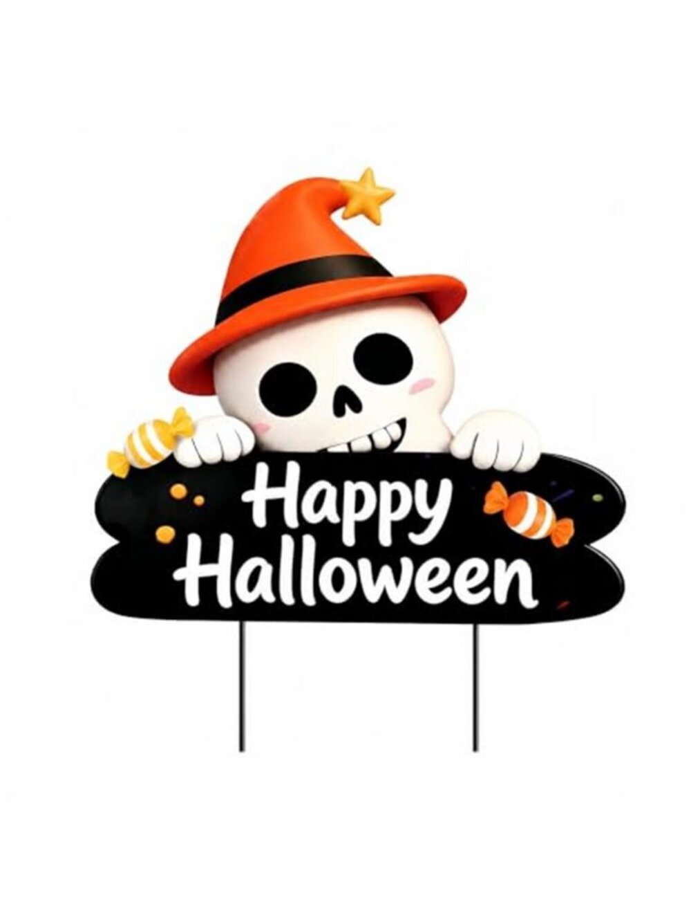 Metal Halloween Yard Stake Skeleton Outdoor Decorations
